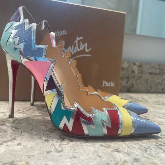 Christian Louboutin Explotek 100 Patent Specchio Heels - Picture 2 of 14